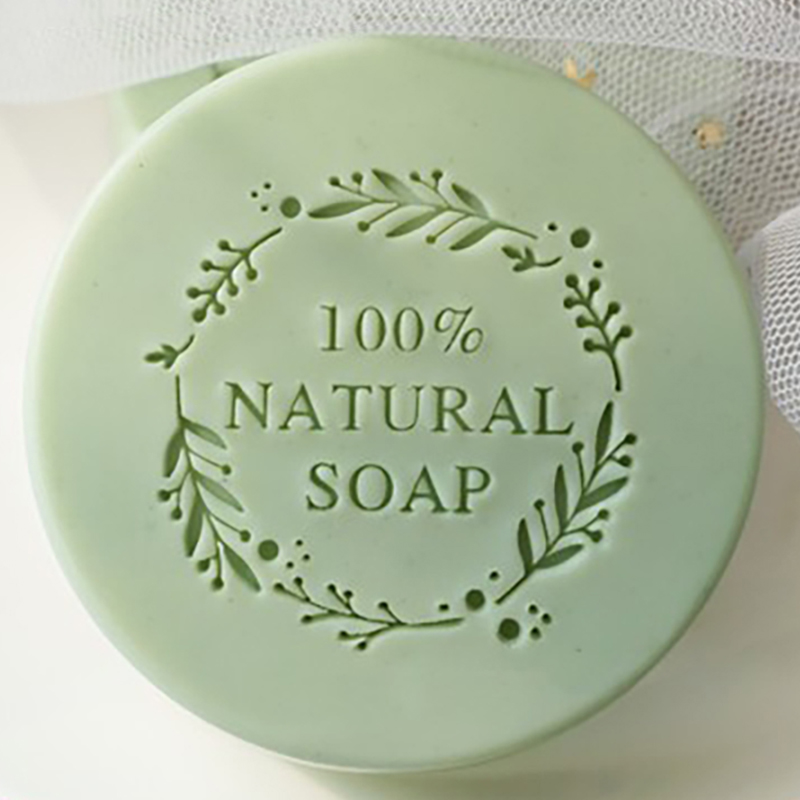Soap Stamp Custom - 100% doğal sabun mektup çiçek yuvarlak