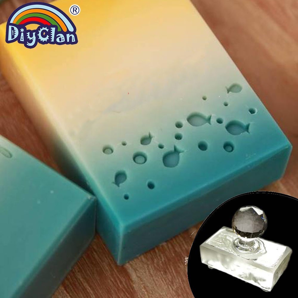 Soap Stamp Custom - Sevimli Balık Grubu El Yapımı Akrilik