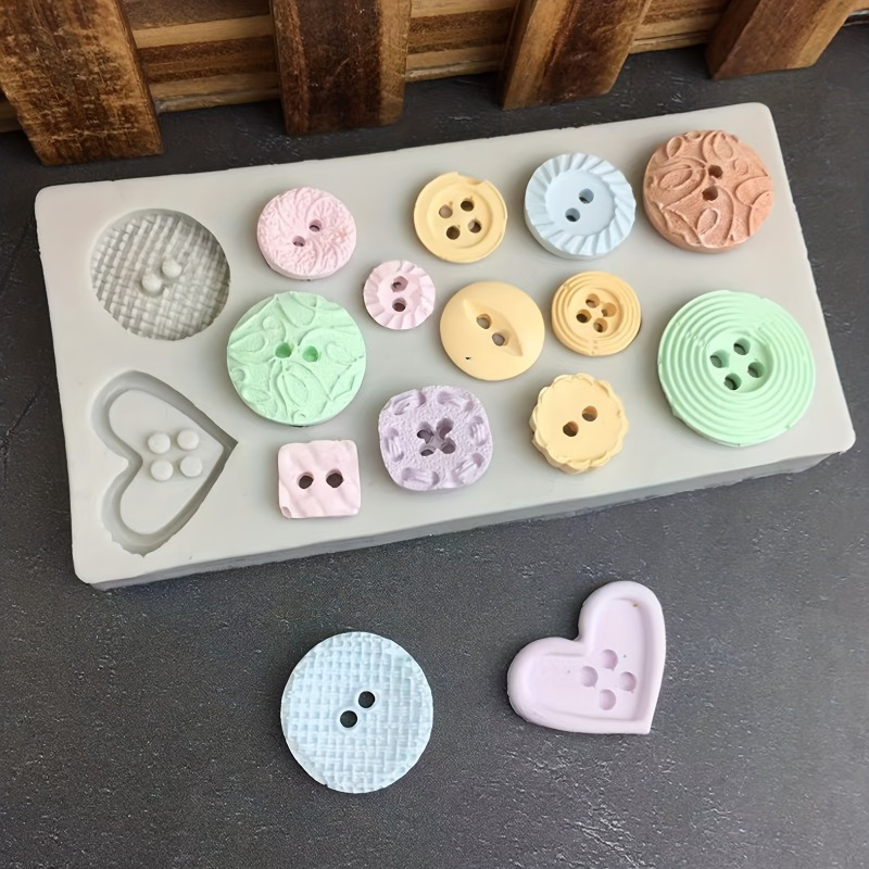 Soap Making Guide - Düğme Şekilli Silikon Kalıp Sabun ve