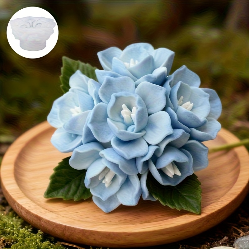 Soap Making Ins - 1 adet Ortanca Mum Silikon Kalıbı,
