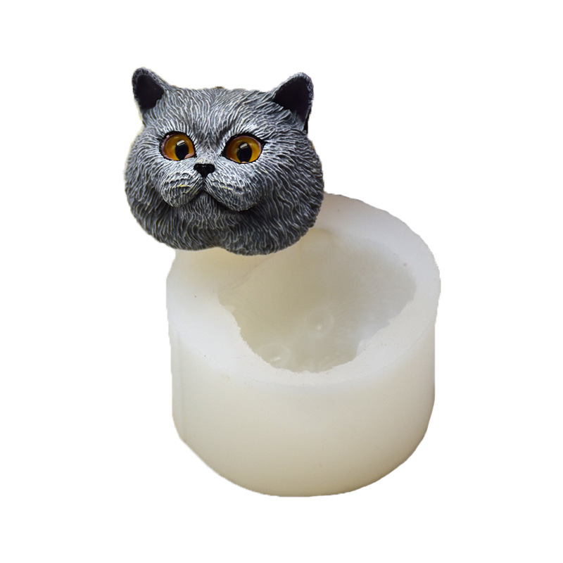 Soap Making Guide - Silikon Kalıp Kısa saçlı Kedi Şekilli
