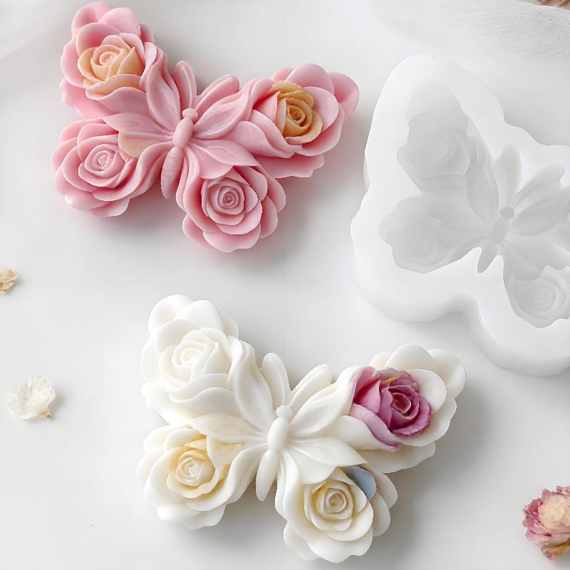 Soap Making Ins - DIY Gül Kelebek Formu silikon kalıp