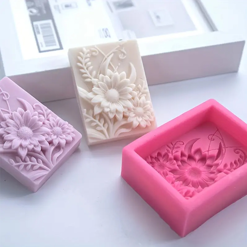 3D Çiçek Kare Sabun silikon ka - Soap Making Chemical incelemesi ve fiyatı