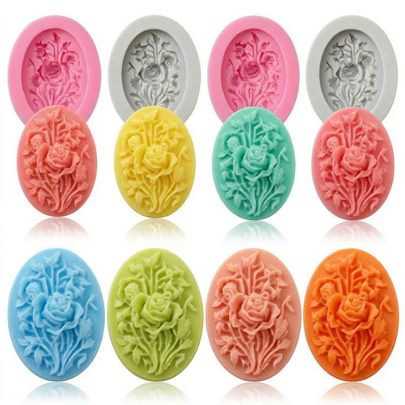 4 Çiçek şekilli silikon kalıp, - Soap Making Ins incelemesi ve fiyatı