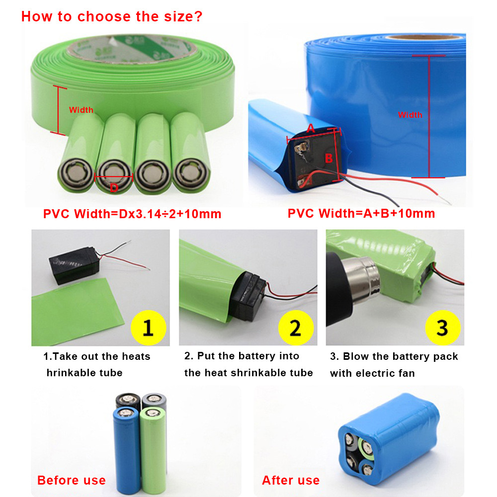 1 metre 18650 Lipo Pil PVC Isı - Shrink Wrap Pvc incelemesi ve fiyatı